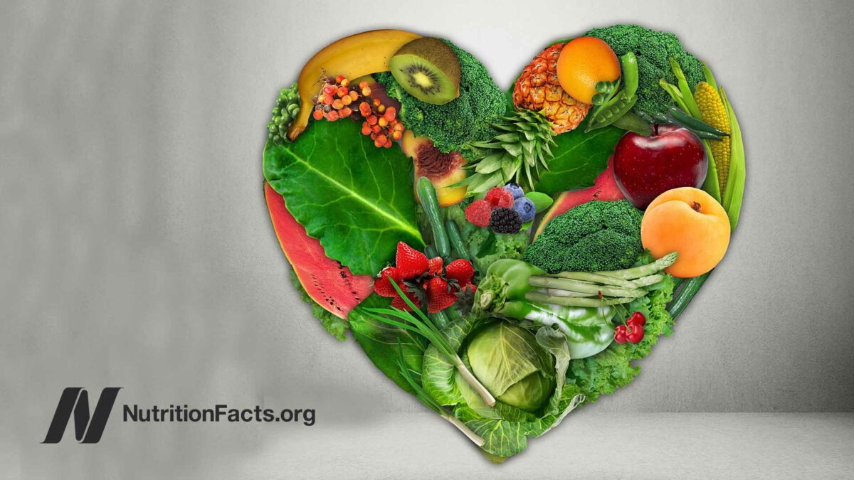 illustration of fruits and vegetables in the shape of a heart