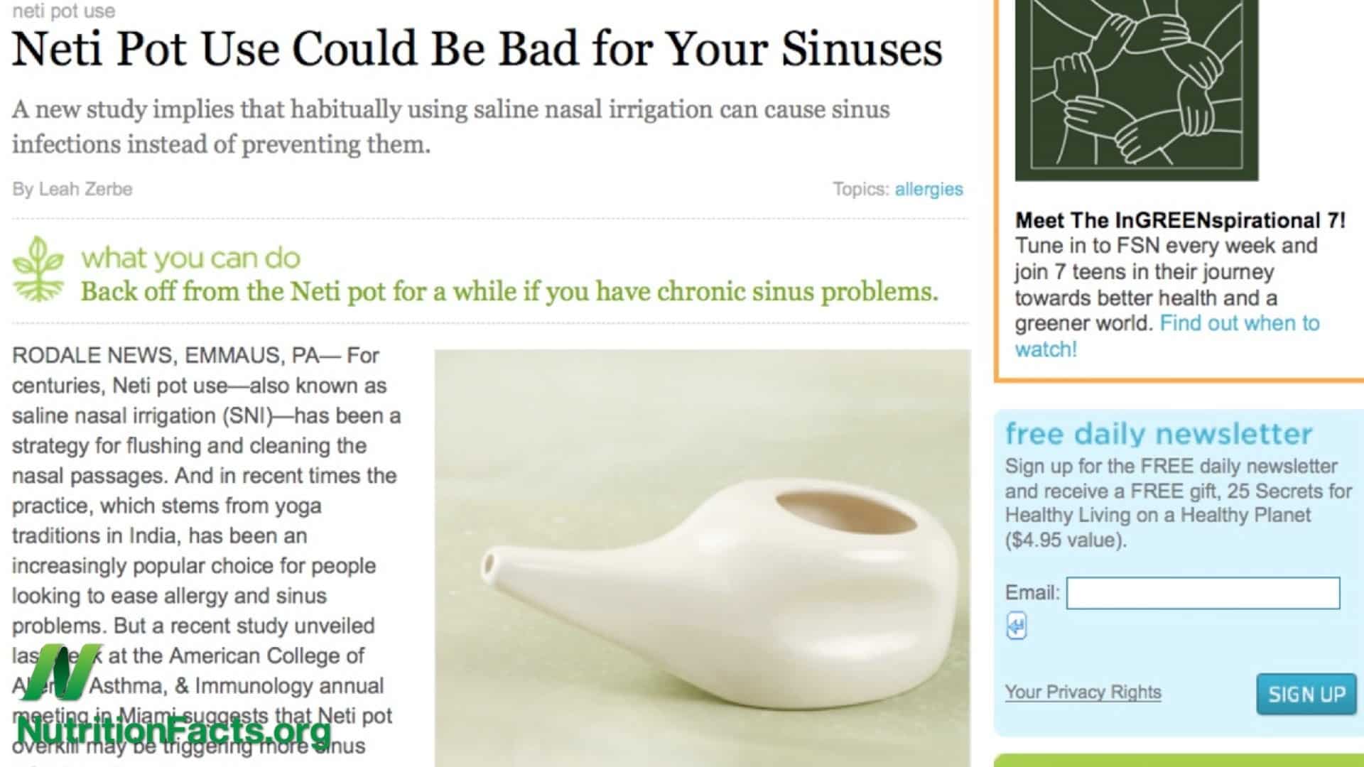 Is Nasal Irrigation Safe, and Do Neti Pots Work? Doctors Weigh In