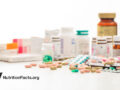 assorted supplements on white background