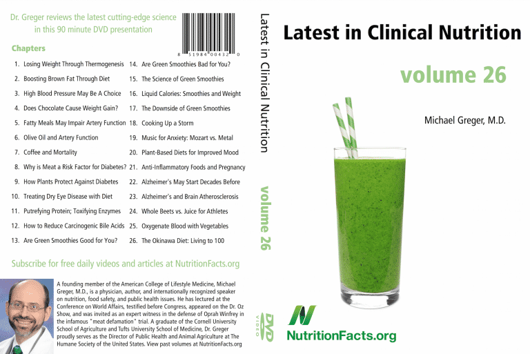 Dr. Greger Takes on Smoothies in New DVD