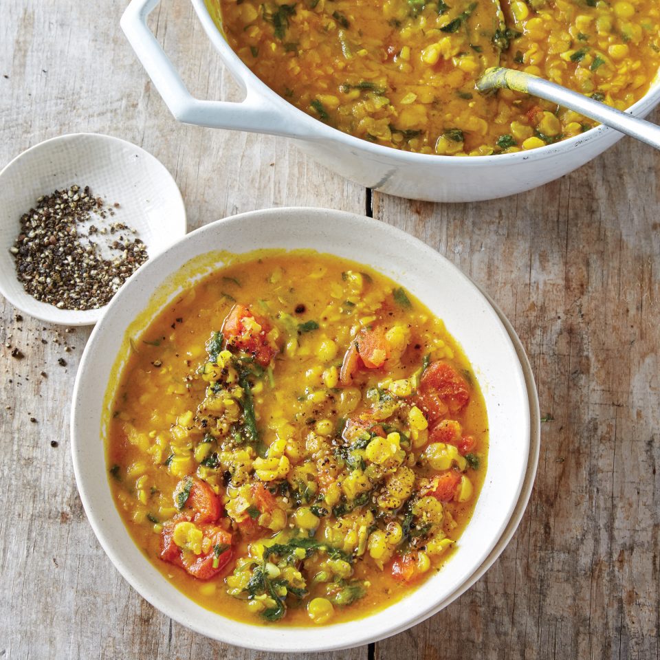 Yellow Split Pea Dal with Watercress Recipe