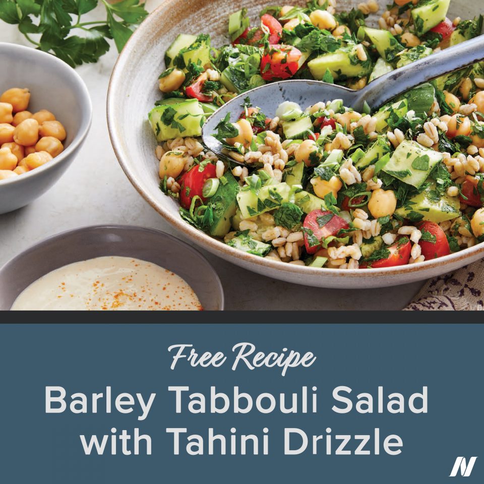 Barley Tabbouli Salad with Tahini Drizzle EN 1