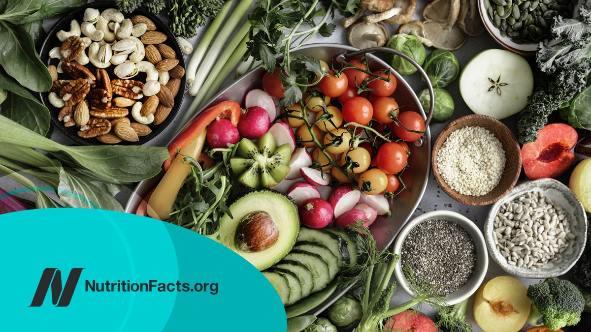 Full table of vegetables with mixed nuts