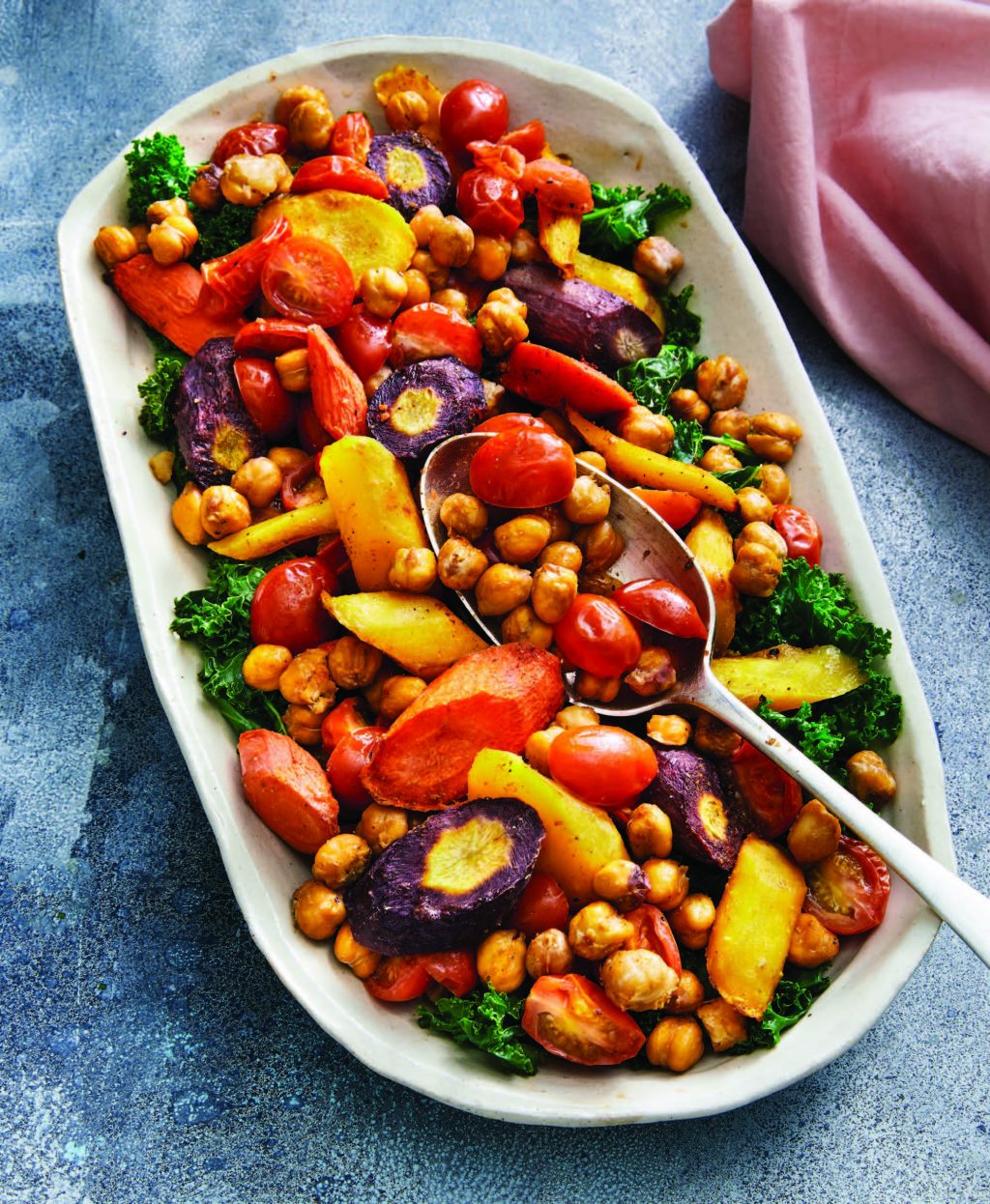CuminRoasted Carrots with Chickpeas and Tomatoes Recipe