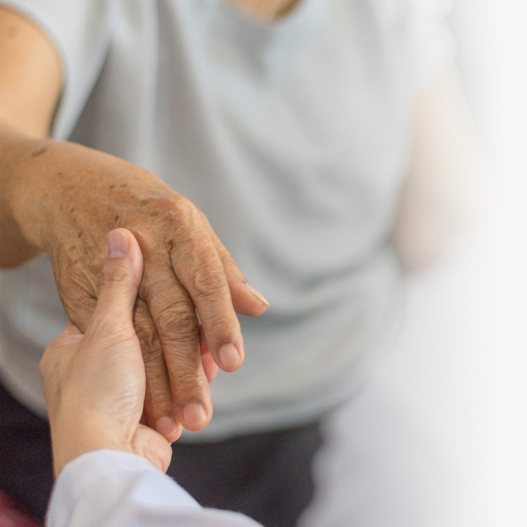 two people holding hands