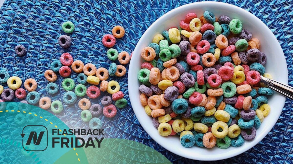 plate of colorful breakfast cereal