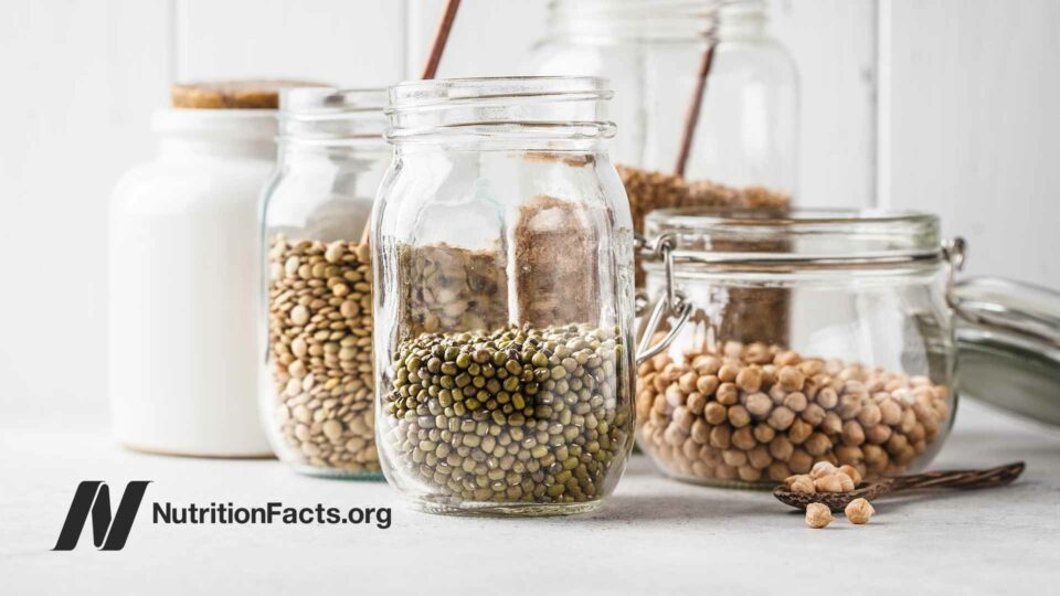 jars of various legumes and beans