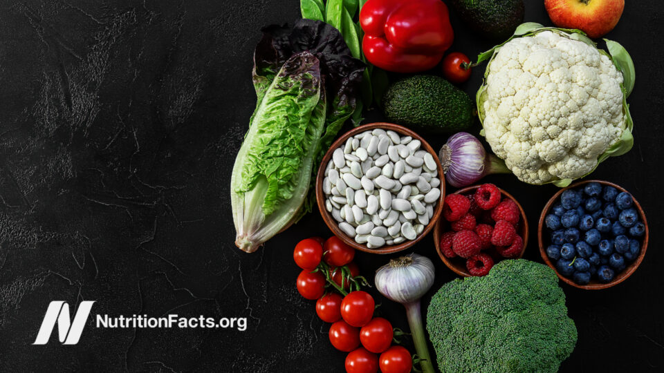 Assortment of vegetables, dried beans, and berries