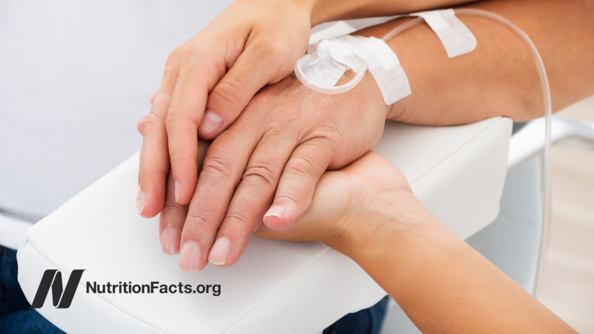 Holding hand of hospital patient