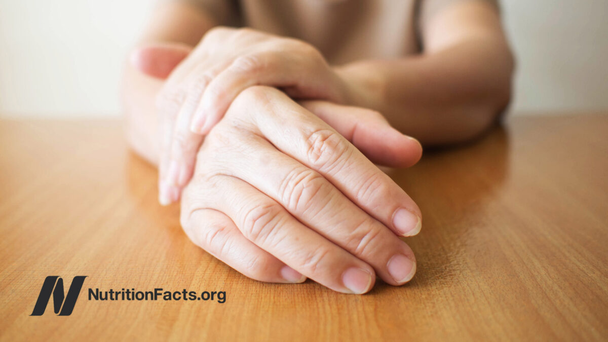 Hands on wooden table