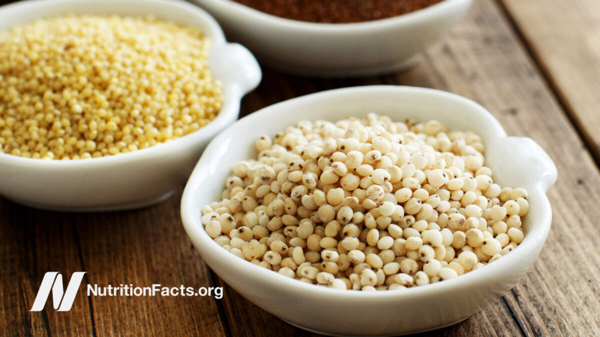 Gluten-free grains in bowls