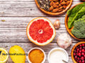 Assorted fruits and vegetables on counter