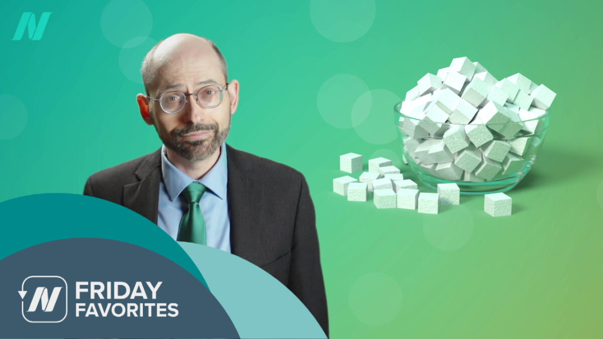 Dr. Greger with sugar cubes