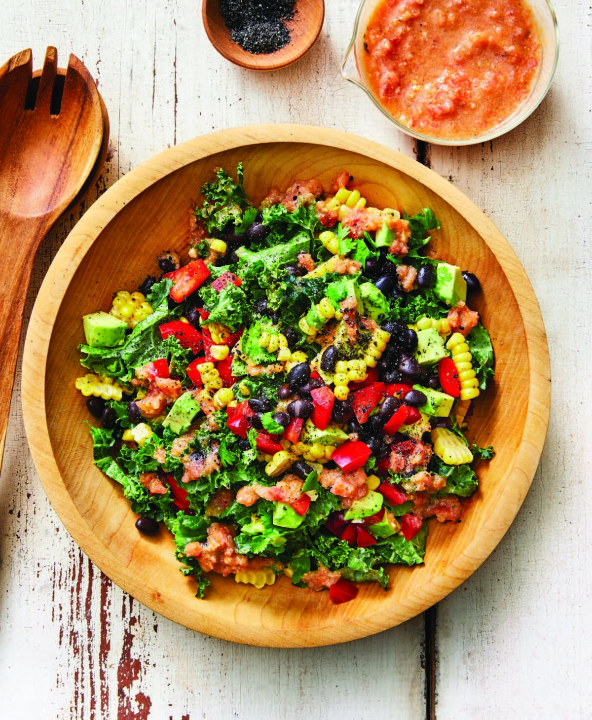 Southwest Kale Salad with Cumin-Tomato Dressing Recipe