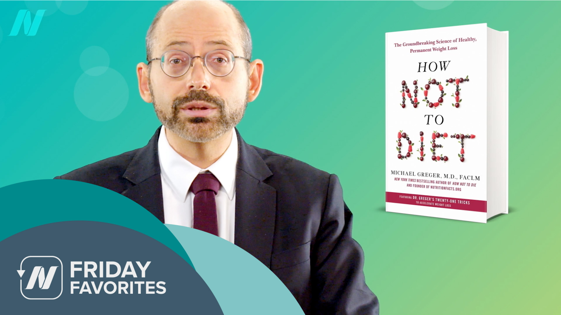Dr. Greger with his book How Not to Diet