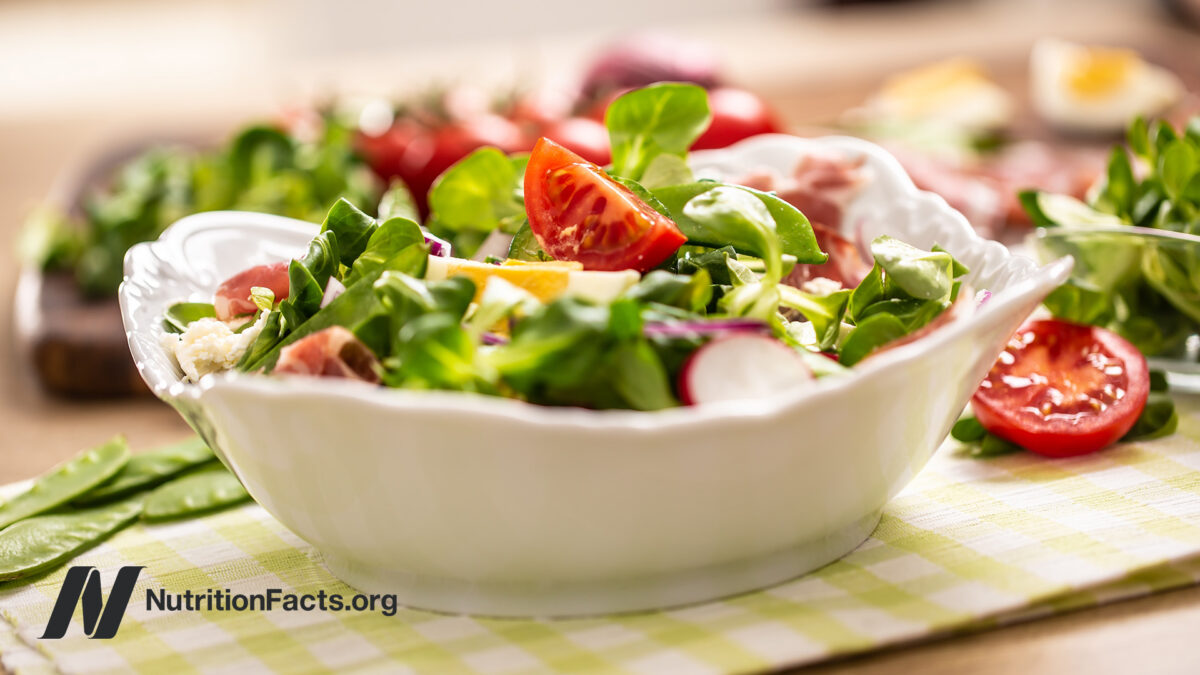 A bowl of fresh salad