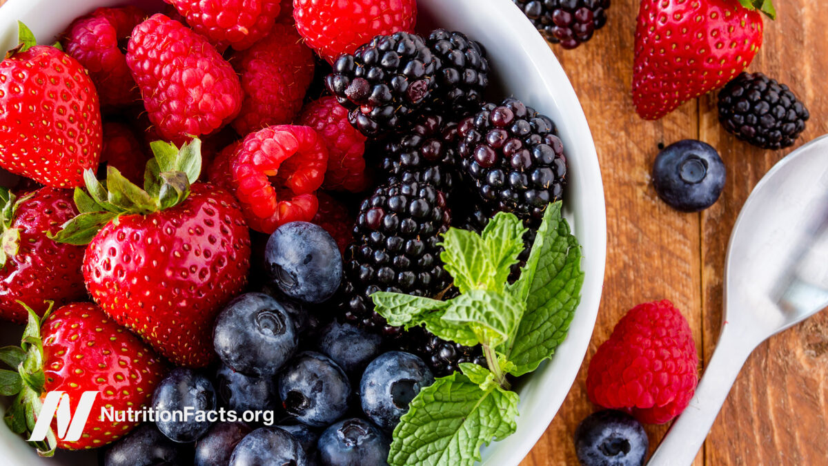 Berries in a white bowl