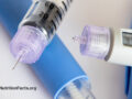 Close up of the needle on medication injector