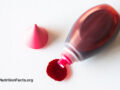 Red food coloring in a squeeze bottle