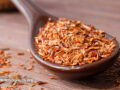 Rooibos tea on a wooden spoon