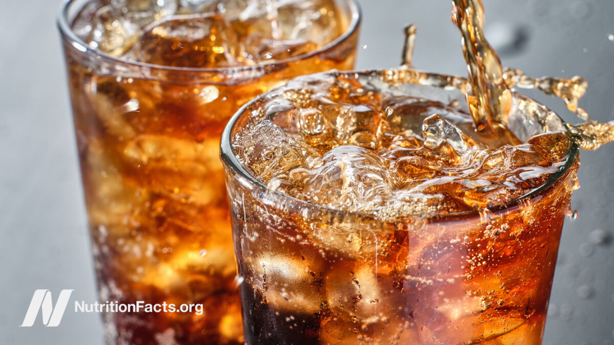 Soda in a glass