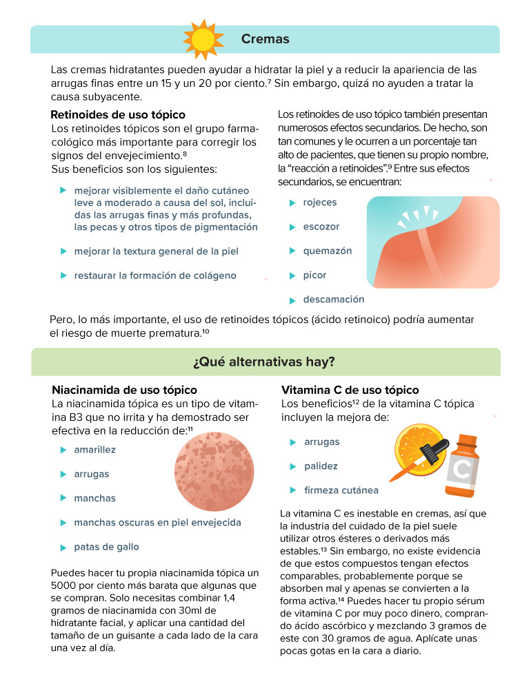 tercera página de una infografía sobre el cuidado de la piel