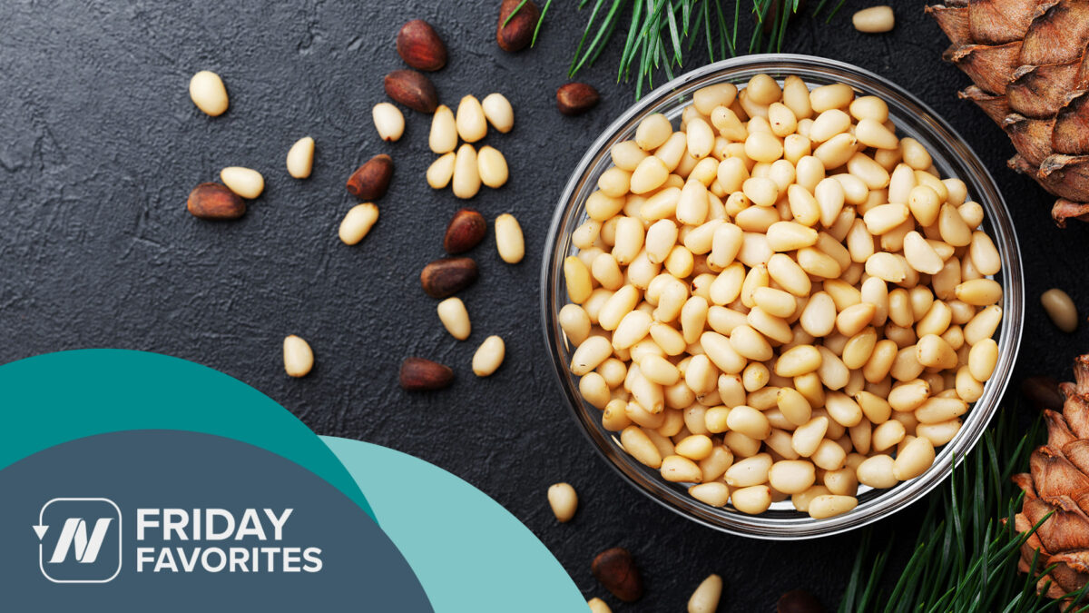 a bowl of pine nuts