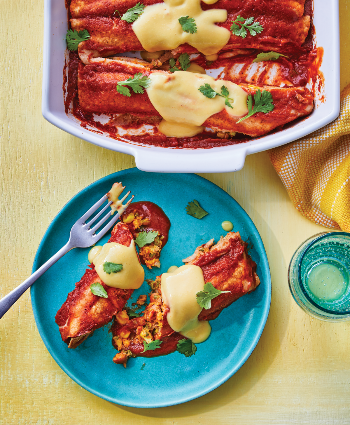 Pinto Bean and Sweet Potato Enchiladas Recipe