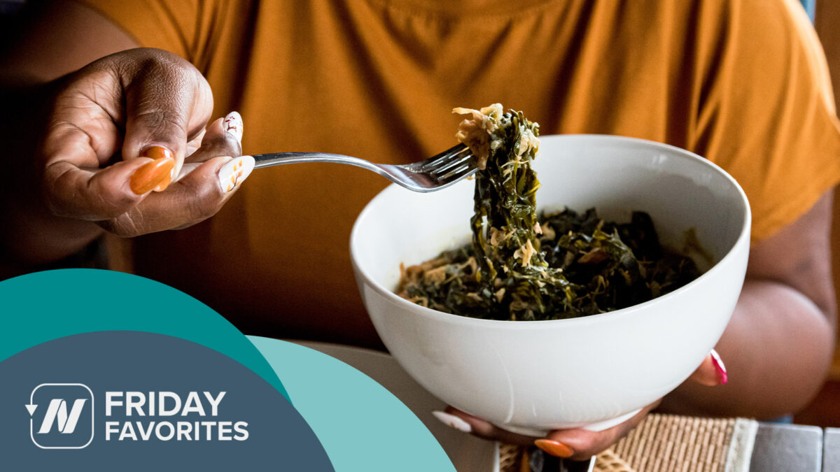 bowl of cooked greens