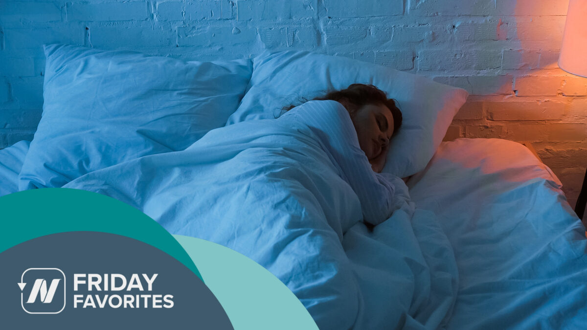 a person sleeping in a bed