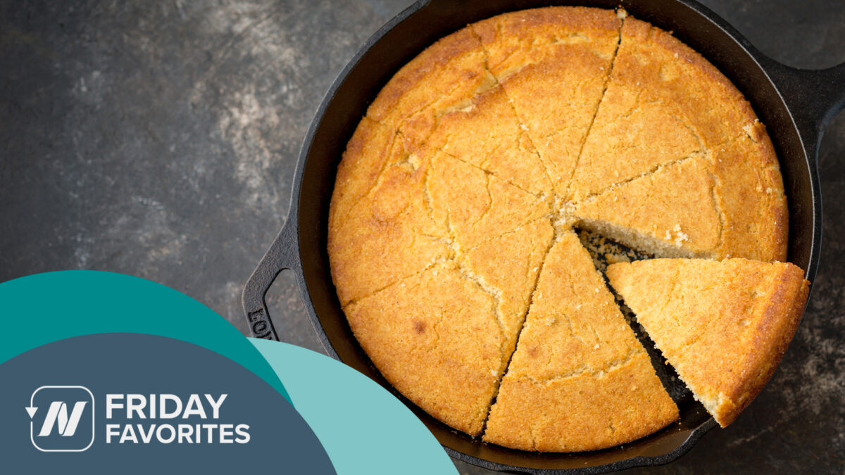 a dish of corn bread