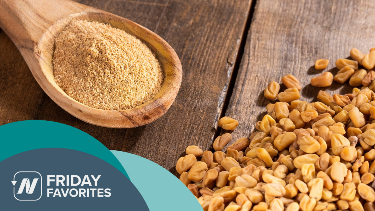 fenugreek seeds on a wooden table